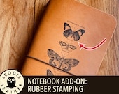 Notebook add on: rubber stamping