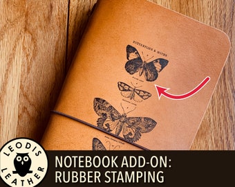 Notebook add on: rubber stamping