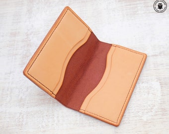 Leather Card Wallet (Chestnut Bridle/Natural)
