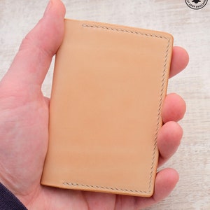 Leather Card Wallet Natural Cowhide image 4