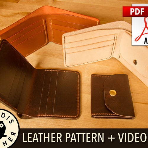 Build Along Leather Pattern 2: Coin and Card Wallets - Etsy