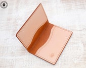 Leather Card Wallet (Cowboy Tan/Natural Kangaroo)