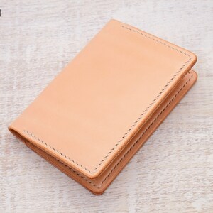 Leather Card Wallet Natural Cowhide image 2