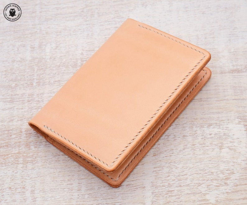 Leather Card Wallet Natural Cowhide image 2