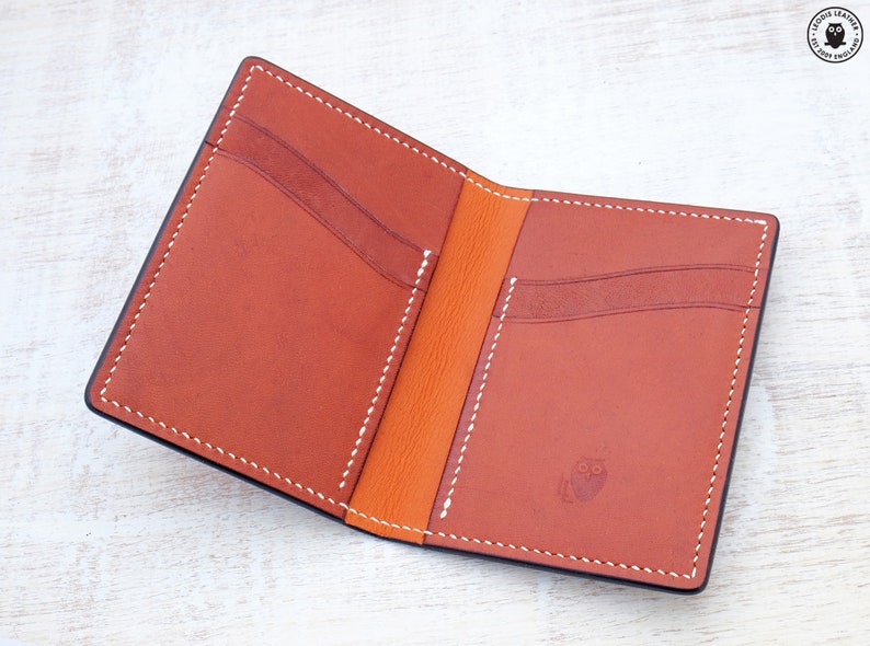 Leather Card Wallet Whisky/Tan Kangaroo image 1