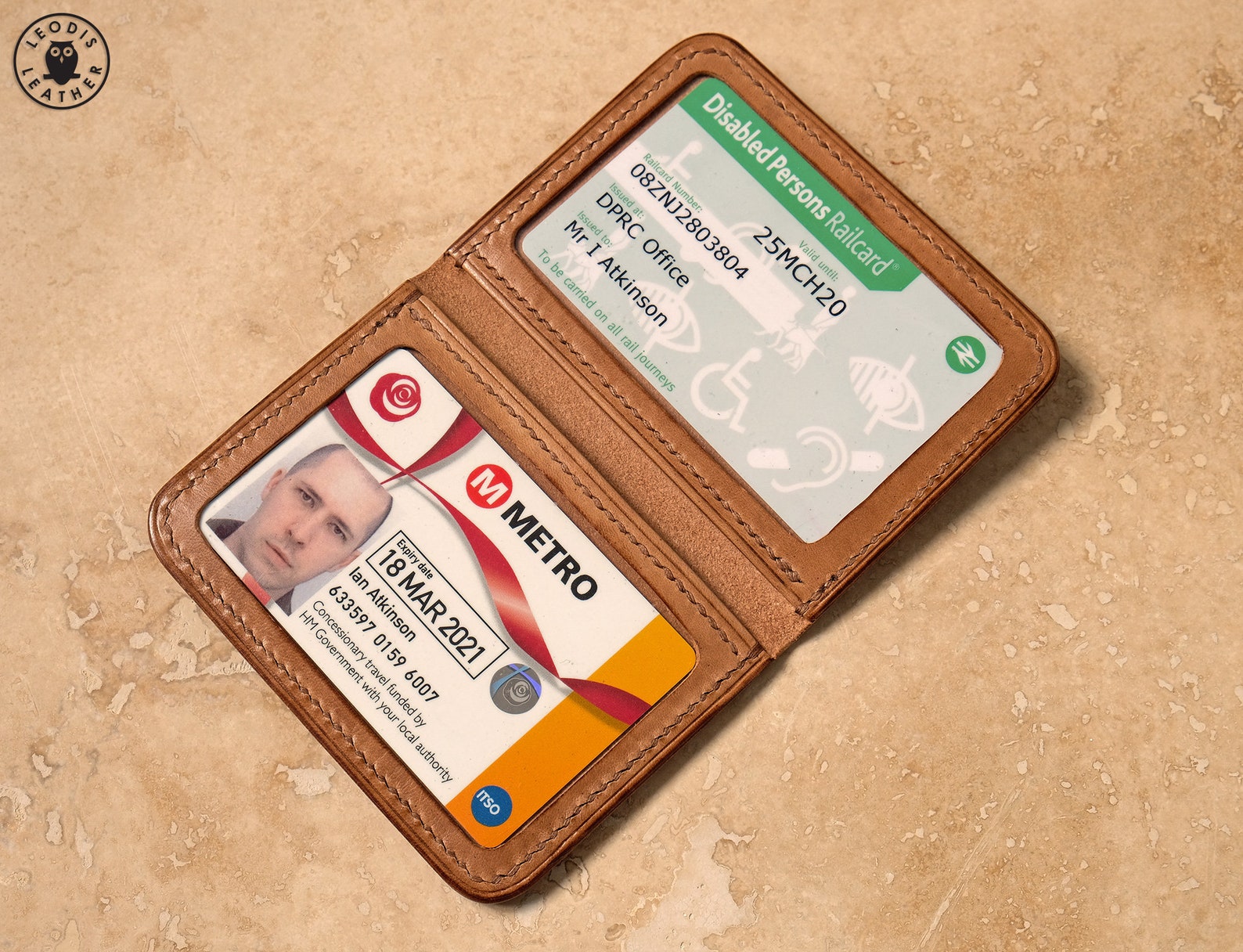 Leather ID or Travel Card Wallet Etsy UK