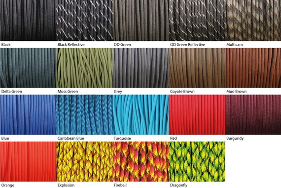 Buy 550 Paracord parachute Cord 19 Colours USA Made 1m Online in India 