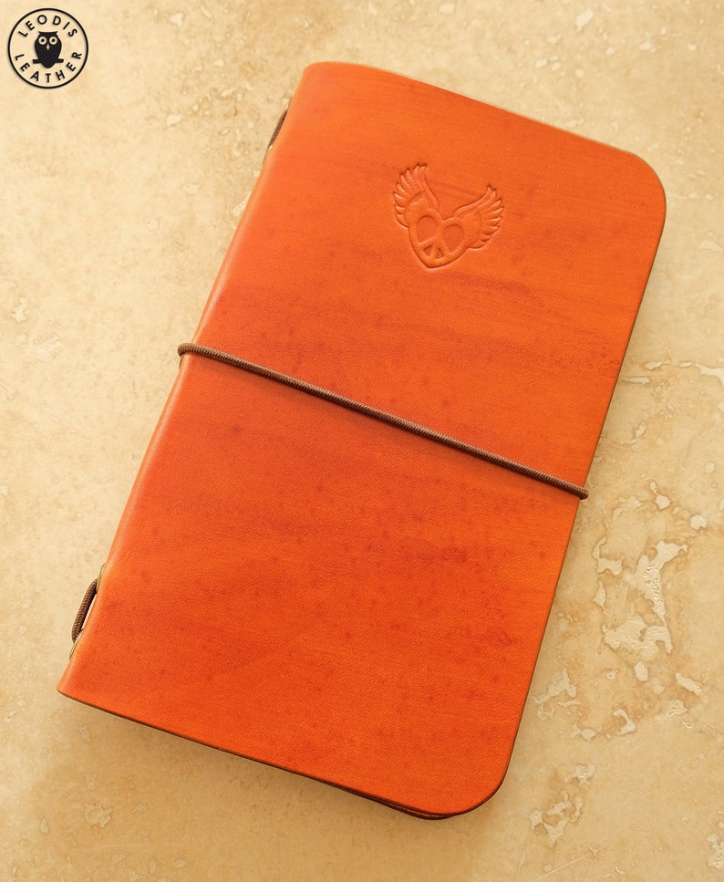 Leather Field Notes or Moleskine Cahier Notebook Cover peace Heart Etsy