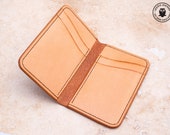 Leather Card Wallet (Spanish Brown/Natural Cowhide)