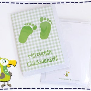 Greeting card for birth or baptism: baby girl image 6