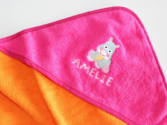 hippo baby towel
