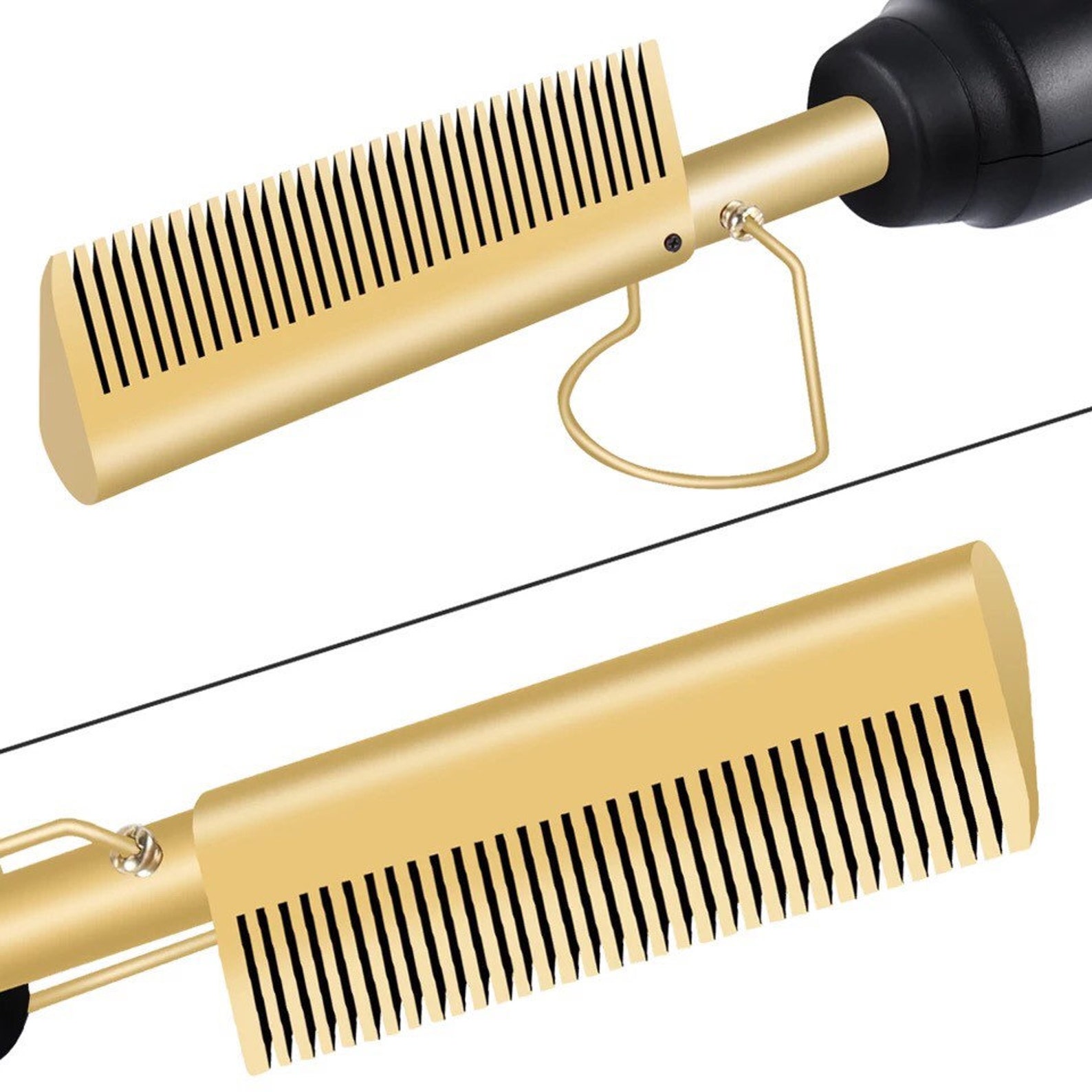Hot Comb Hair Straightener Flat Irons Straightening Brush Hot Etsy