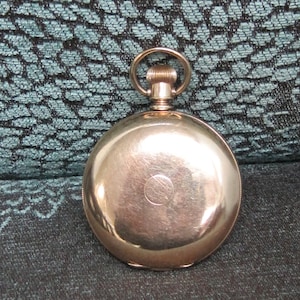 Antique American Waltham, 54mm Size, Covered Yellow Gold Filled Pocket Watch Movement. Signed Crescent St.
