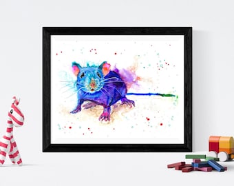 Mouse colorful art print by Ellen Brenneman