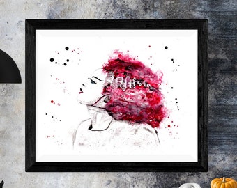 Bride of Frankenstein classic horror monster art print