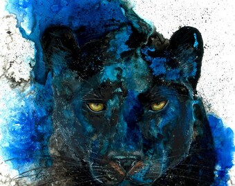 Black Panther Art Etsy - black panther art print spirit animal wall decor by ellen brenneman