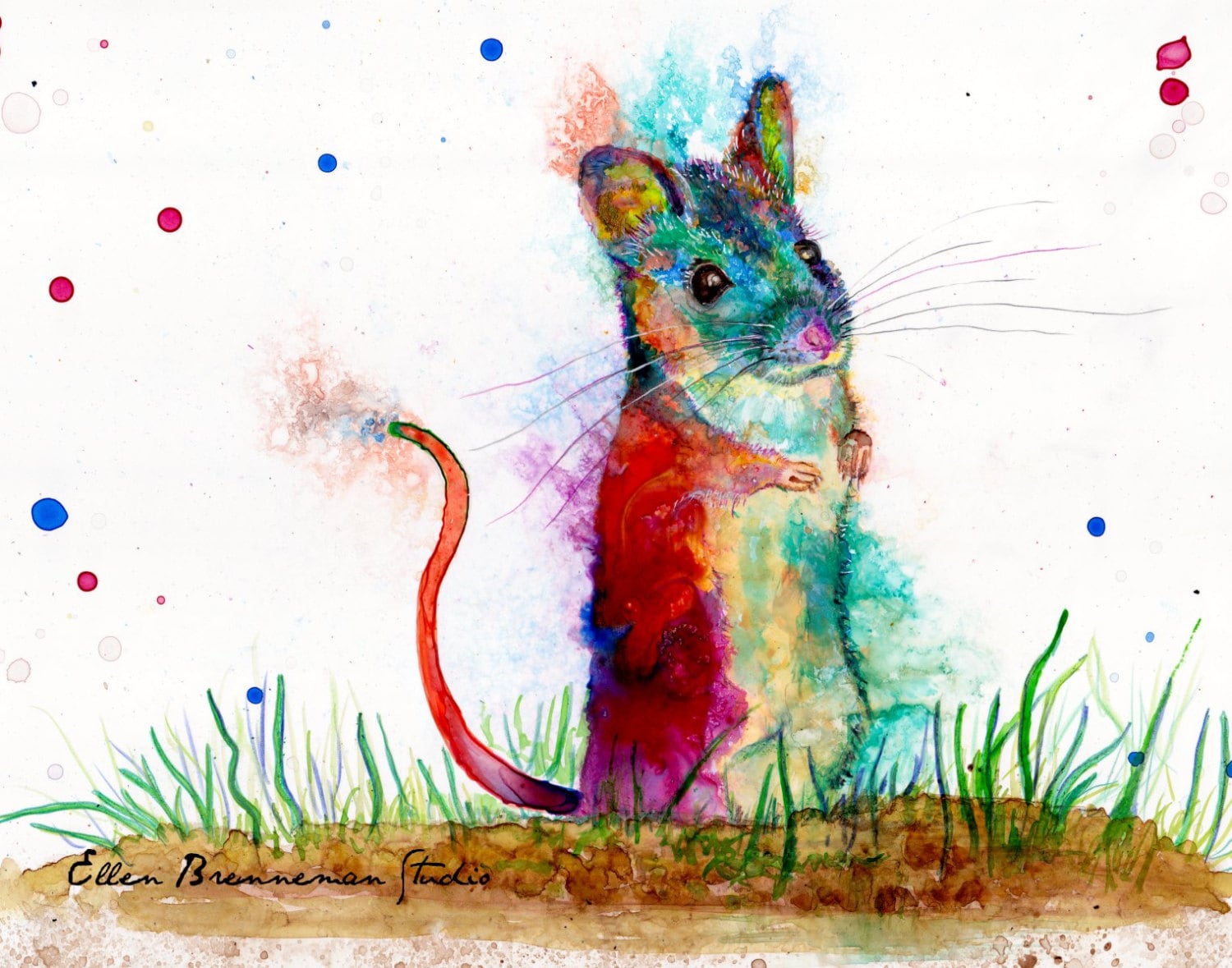 Free Printable Colorful Cute Mouse