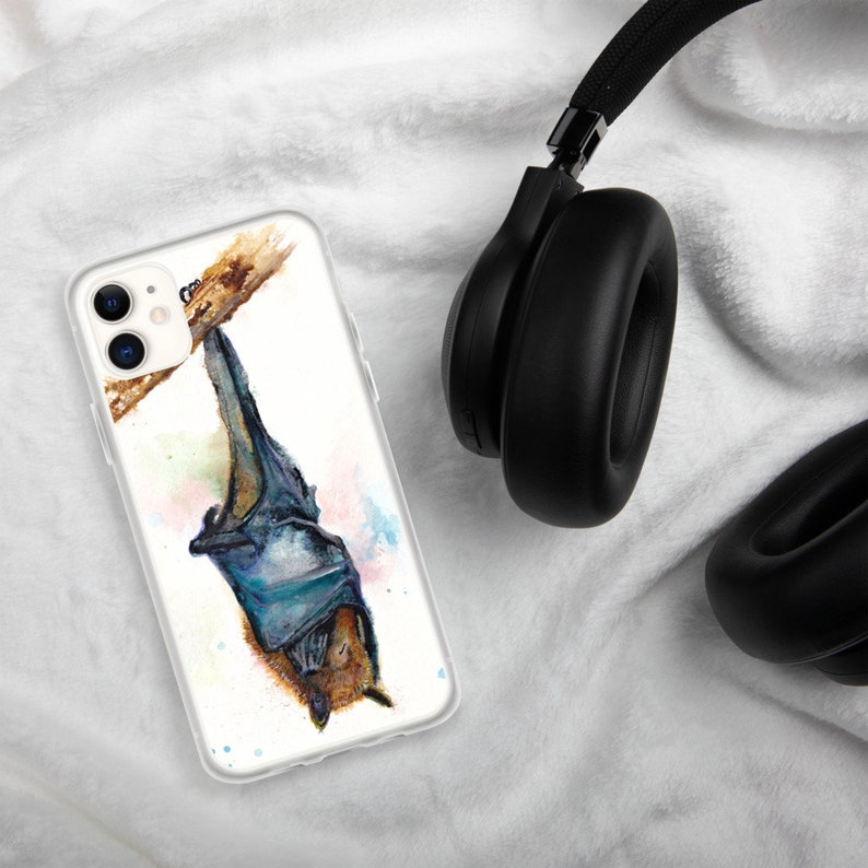 Bat watercolor art iPhone Case