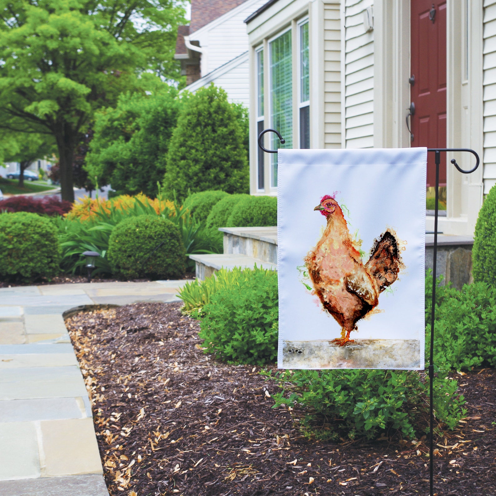 Double Sided Chicken Garden Flag Hen Yard Flag Bird Outdoor Etsy