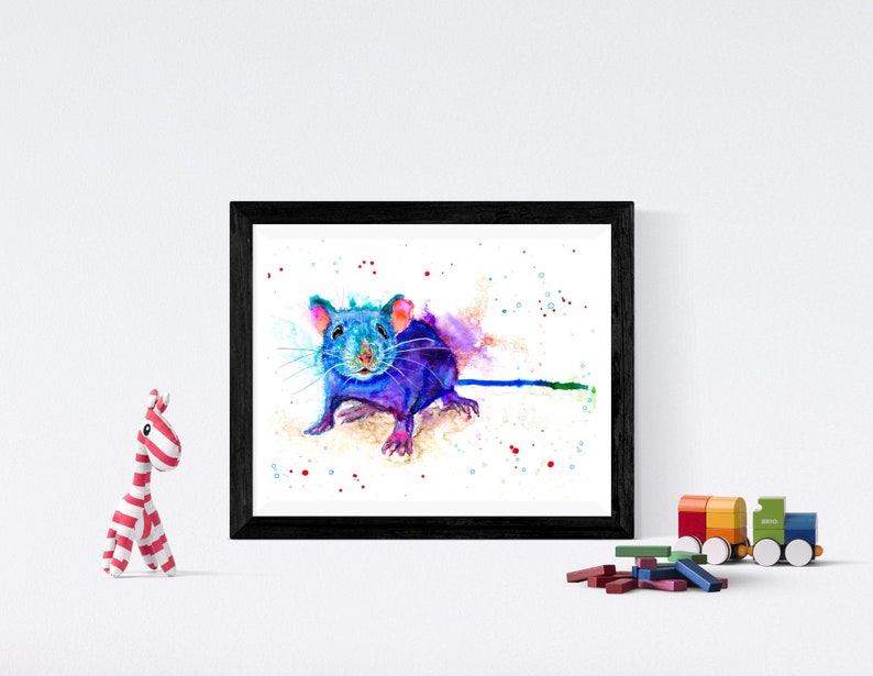 Mouse colorful art print by Ellen Brenneman image 1