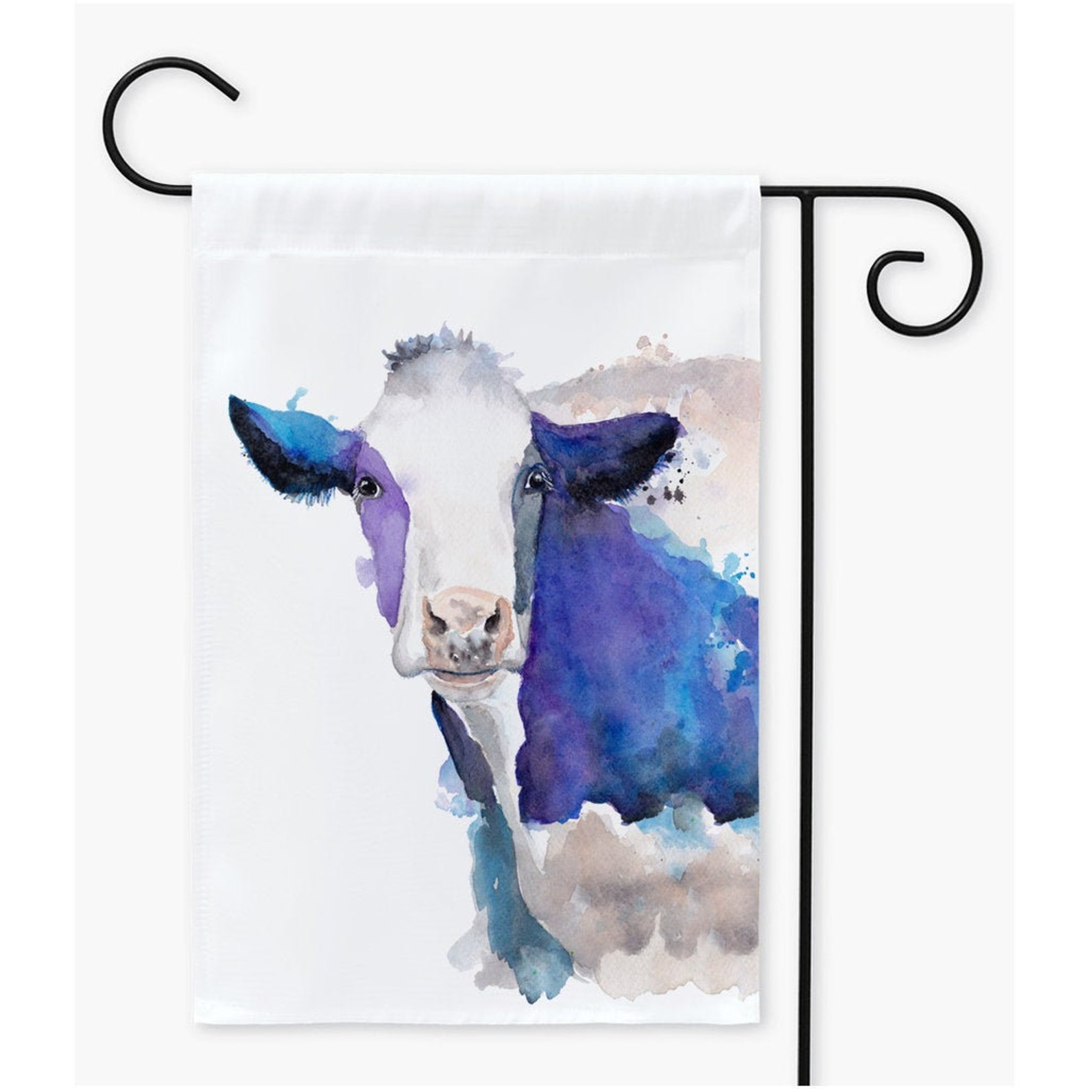 Cow Art Garden Flag Holstein Cow Yard Flag By Ellen Brenneman Etsy