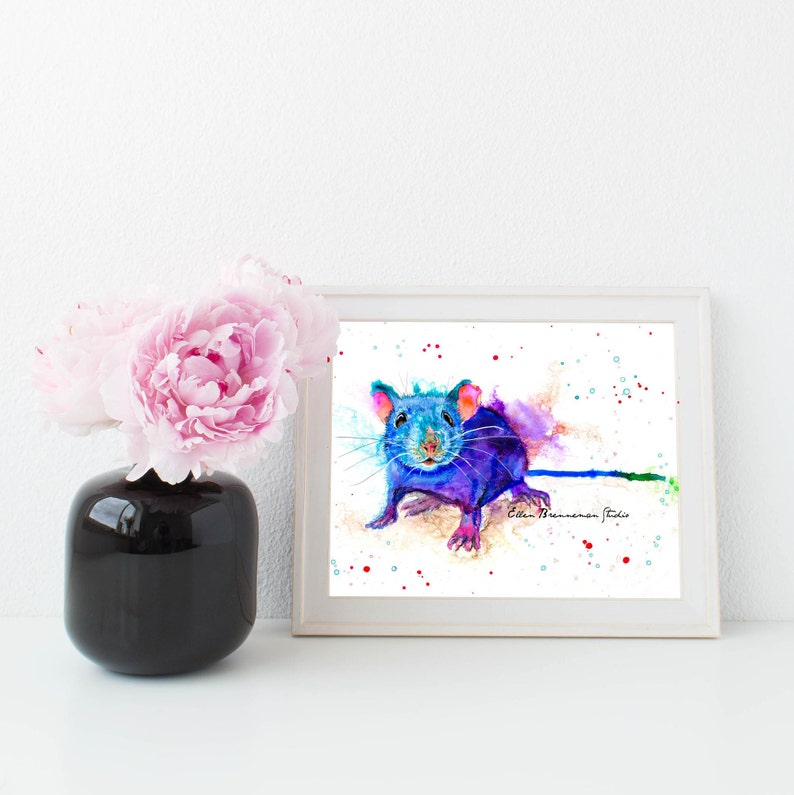 Mouse colorful art print by Ellen Brenneman image 3