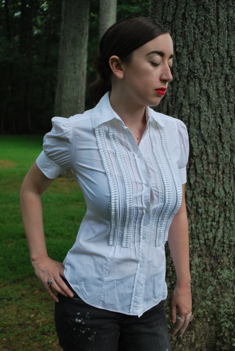 Pleat Front Blouse Steampunk Style - Etsy