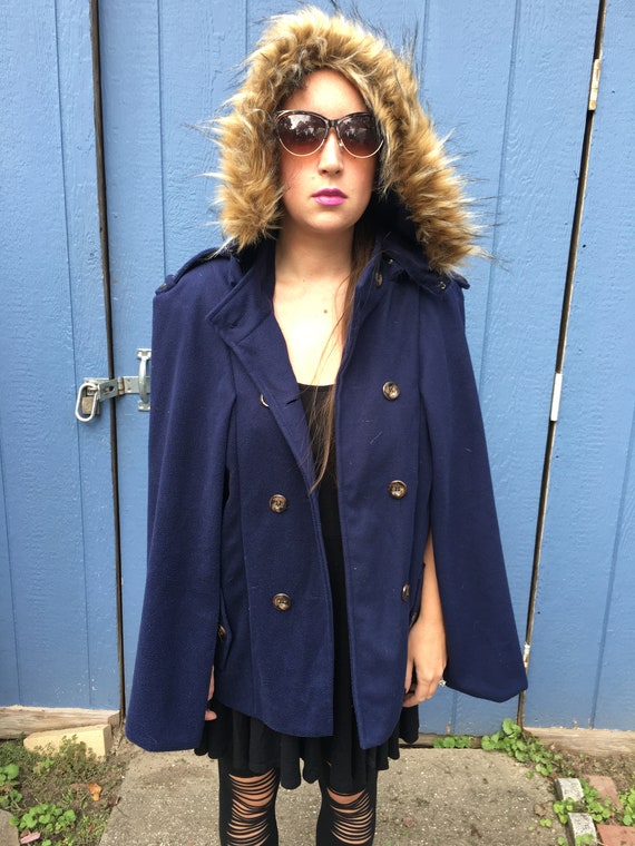 Hooded Cape Jacket Steampunk Cyberpunk Style Etsy