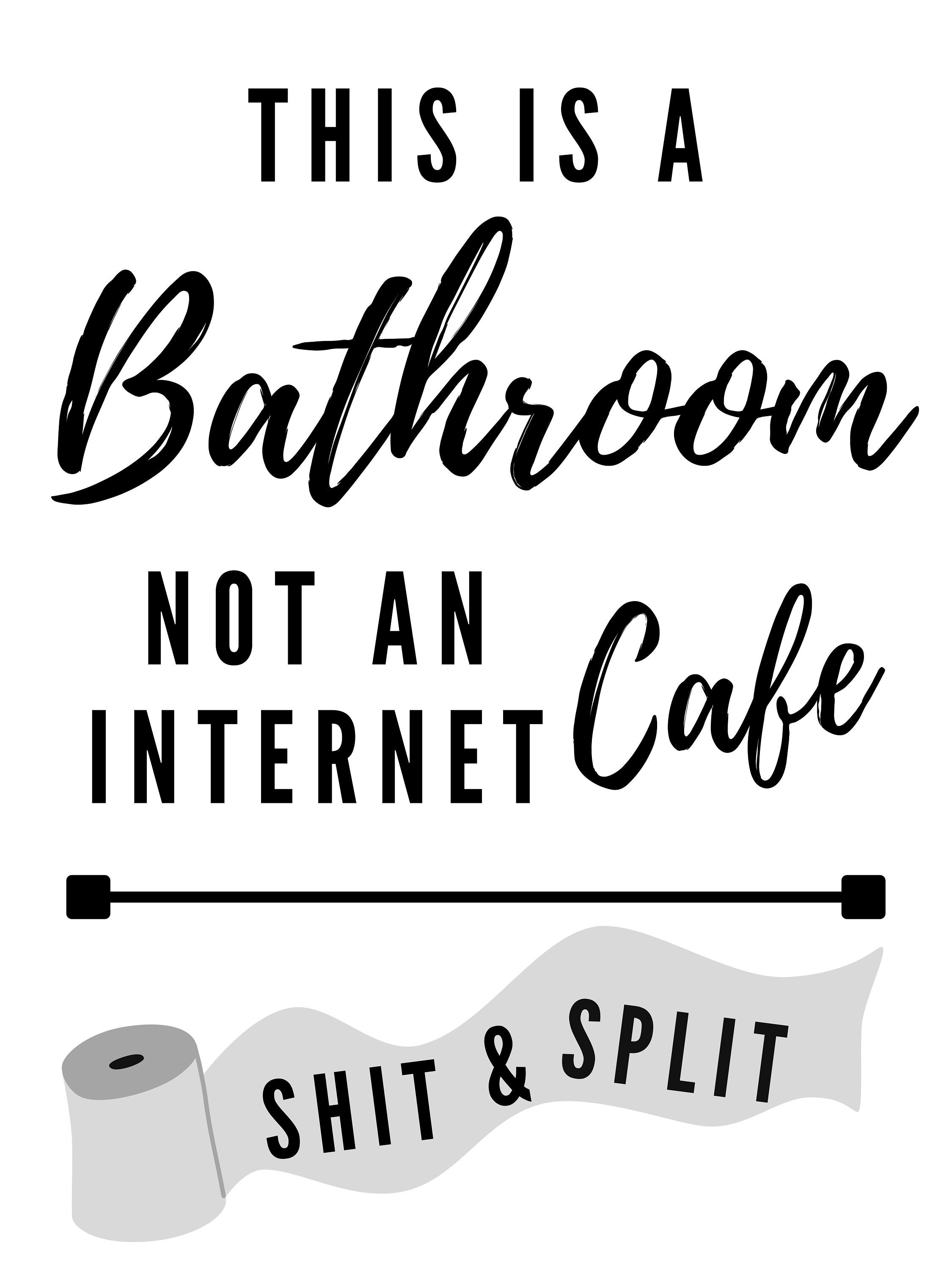BATHROOM WALL ART Funny Bathroom Wall Art Bathroom Prints Etsy