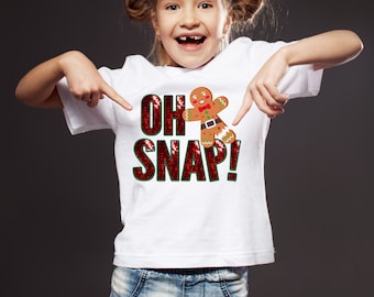 Glitter Oh Snap Gingerbread Girl PNG: Christmas Sublimation (Digital File)