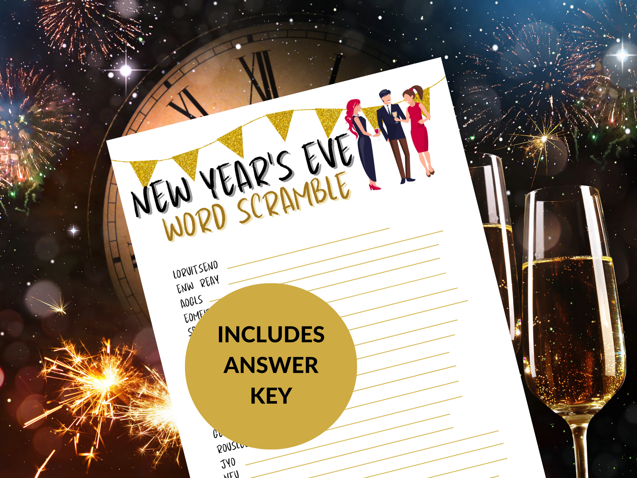 New Year's Eve Party Game Bundle | Mad Libs | New Year's Eve Games | Party Games | New Year ...