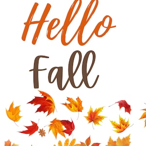 FALL PRINTABLE ART Set of 6, Fall Wall Decor, Printable Thanksgiving ...
