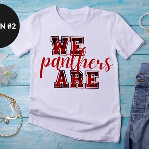 Panthers Spirit Wear, Schulmaskottchen Panther Sublimation, Panther Rot und Schwarz PNG, Panther PNG, Schulsportgeistbekleidung
