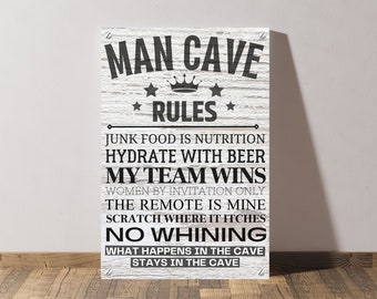Funny Man Cave Metal Tin Sign – “What Happens In The Man Cave Stays In The Man Cave” (8x12 Inches) - View #5
