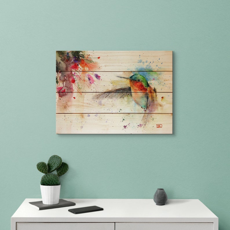 Hummingbird Wood Print by Dean Crouser / Art Print On Wood | Etsy