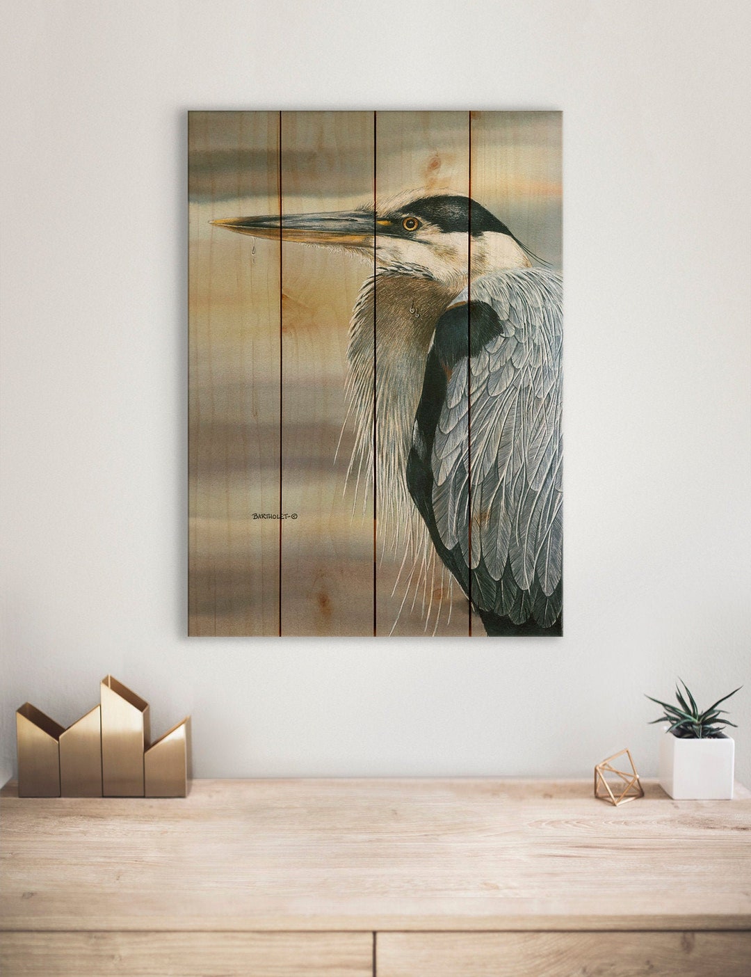 Bird Art Print on Wood / Wood Wall Art / Pallet Wall Art / Home Decor ...