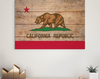 California State Flag - Art on Wood