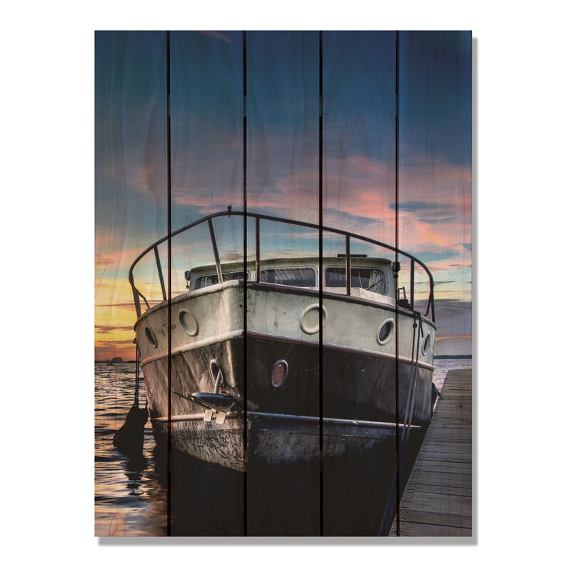 Nautical Nights Fishing Vessel At Night Coastal Wall Decor Outdoor Safe Nn1624 2836
