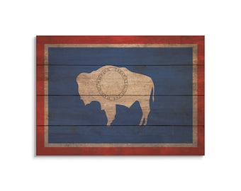 3x5FT Wyoming Flag State Bison Seal Native Decor Man Cave Dorm Garage WY USA