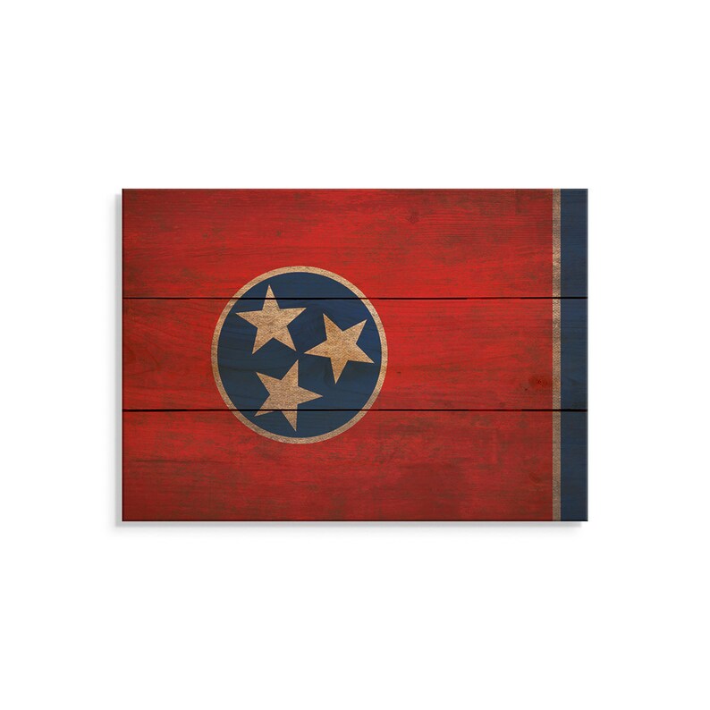 Tennessee State Flag on Wood Pallet / Tennessee Flag Print / Tennessee ...