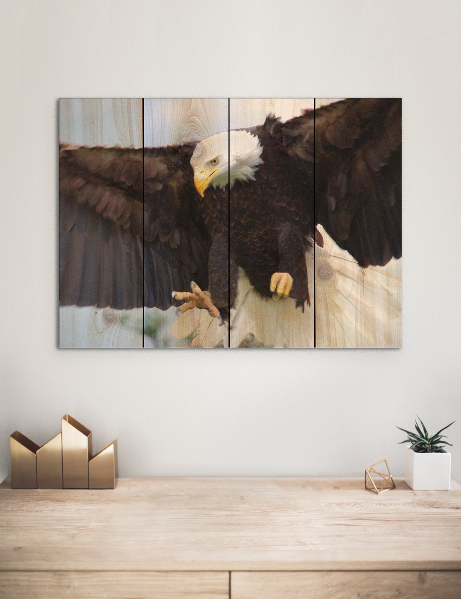 Bald Eagle Wood Art Wall Hanging Wildlife Art Indoor Etsy