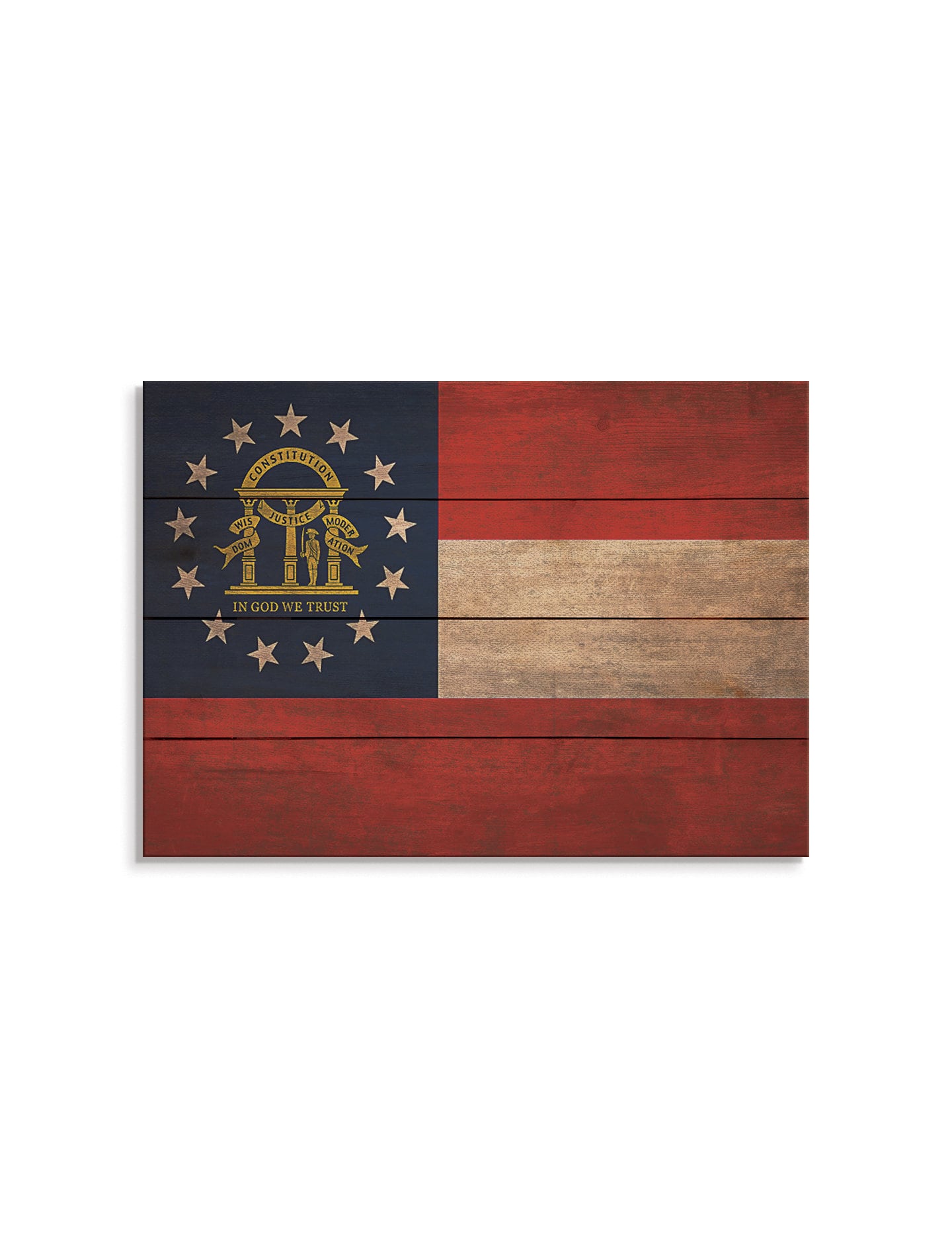 Georgia State Flag On Wood Pallet / Georgia Flag Print / Georgia Wall Art / Georgia Home Decor / Rustic Wood Wall Art / Pallet Wall Art