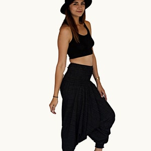 Harem Pants, One Piece, Jumper, 2-in-1 Outfit, Cotton, Low Crotch, Lounge Wear