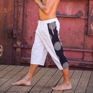 Men&#39;s Burning Man Pants, Men&#39;s Burning Man Clothing, Burning Man Outfit, Burner Gear, Festival Wear, Lounge Shorts, Cotton,  Brown Pants