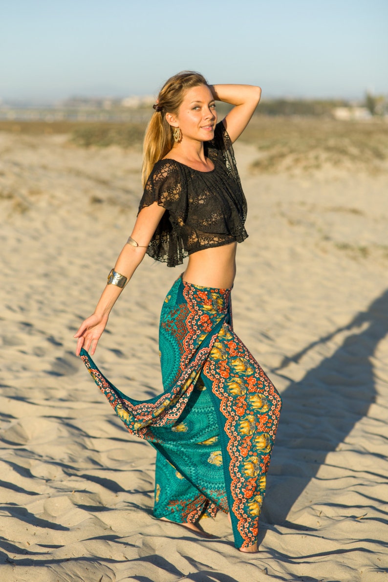 Bohemian Pants Music Festival Pants Open Leg Pants Harem - Etsy