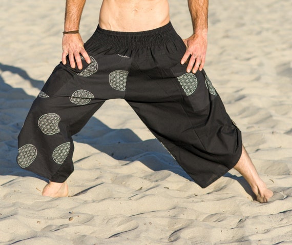 Messing Lam Erhverv Mens Harem Pants Mens Yoga Shorts Samurai Shorts Sacred - Etsy