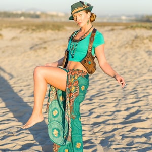 Harem Pants, Skirt Pants, Summer Pants, Hippie Clothes, Open Leg Pants, Beach Clothing, Yoga Wear, Boho Pants, Turquoise