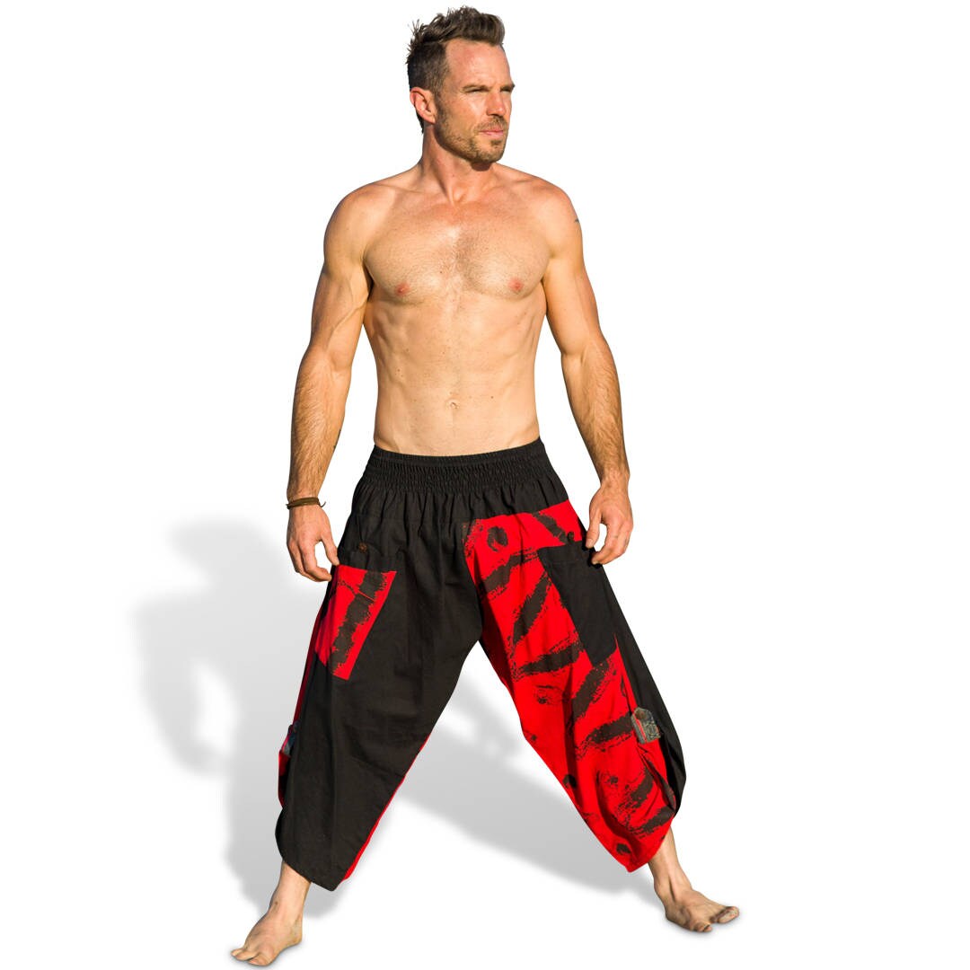 Printed Pants Men's Yoga Pants Meditation Men Pants Etsy