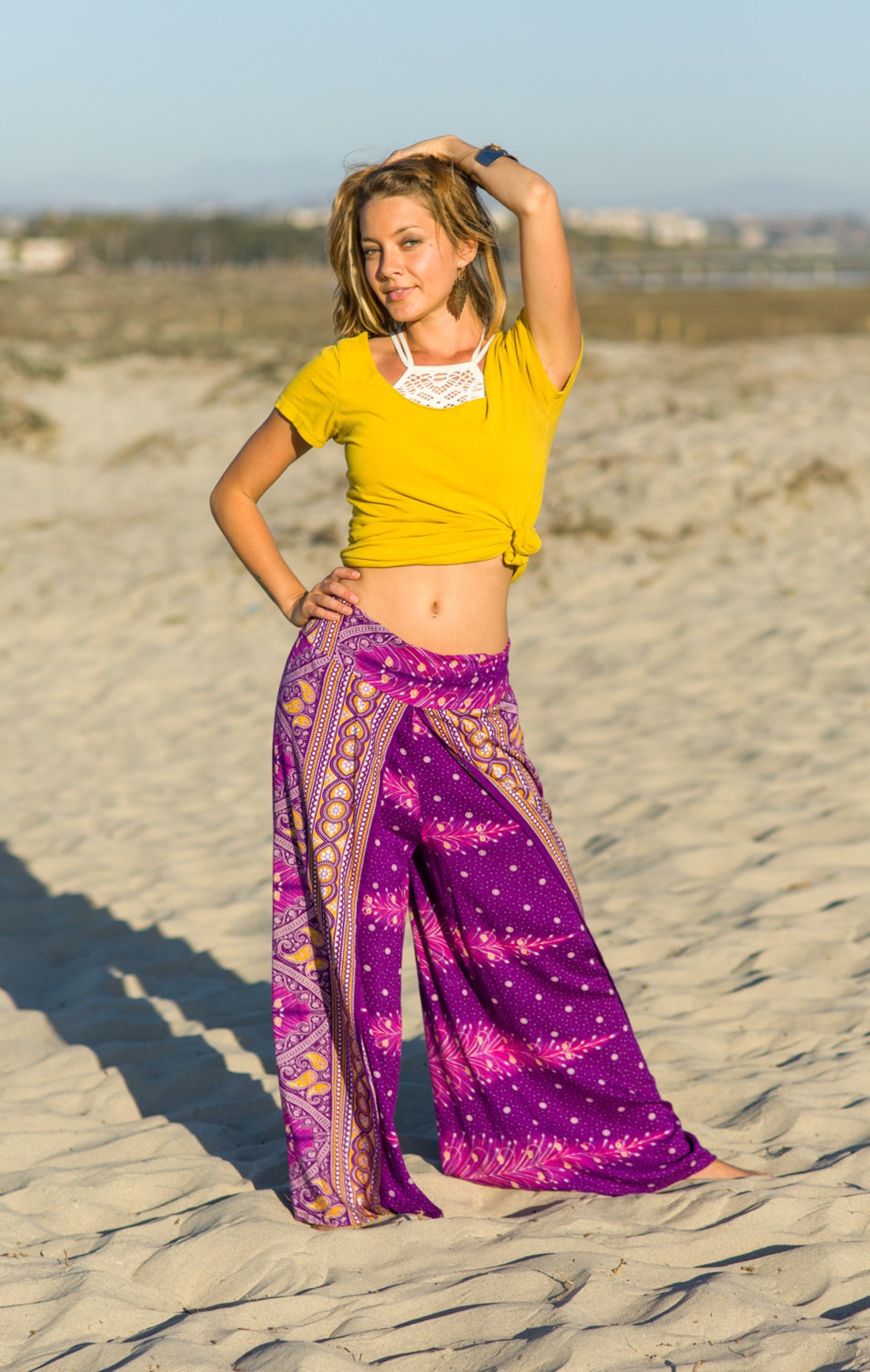 Open Leg Pants Boho Pants Buddha Pants Beach Pants Hippie Etsy
