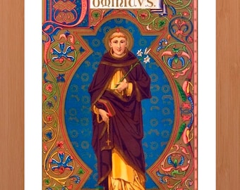 Saint Dominic Guzman Version 2 Founder Order Dominican Theology Philosophy Obedience Truth Friar Inspirational 8.5x11 inches Poster.